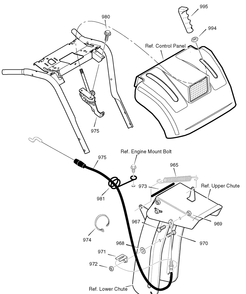 Remote Control Diagram and Parts List for 627859X43B 2004 Briggs and Stratton Snow Blower